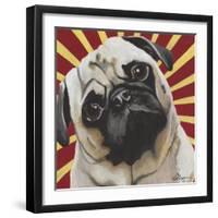 Dlynn's Dogs - Puggins-Dlynn Roll-Framed Art Print