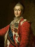 L'imperatrice Catherine II De Russie - Portrait of Empress Catherine II (1729-1796) in Red Dress, B-Dmitri Grigor'evich Levitsky-Stretched Canvas