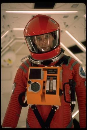 Actor Keir Dullea in Space Suit in Scene from Motion Picture "2001: A Space Odyssey"