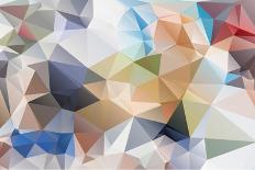 Abstract Triangle Background-Dmitriy Sergeev-Mounted Art Print