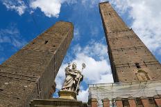 View to the Famous Asiinelli and Garisenda Towers in Bologna Italy.-Dmitry Chulov-Photographic Print