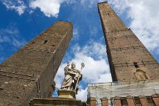 View to the Famous Asiinelli and Garisenda Towers in Bologna Italy.-Dmitry Chulov-Framed Photographic Print