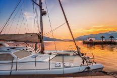 Sailing Boats in Marina at Sunset. Tivat. Montenegro-dmitry kushch-Photographic Print