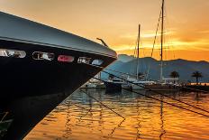 Sailing Boats in Marina at Sunset. Tivat. Montenegro-dmitry kushch-Photographic Print