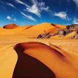 Sand Dunes and Rocks, Sahara Desert, Algeria-Dmitry Pichugin-Framed Stretched Canvas