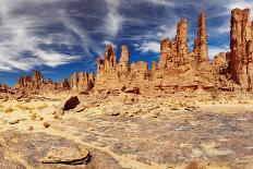 Bizarre Sandstone Cliffs in Sahara Desert, Tassili N'ajjer, Algeria-DmitryP-Photographic Print