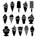 Ice-Cream Icons-dmstudio-Framed Art Print