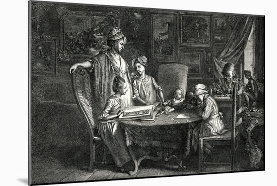 Dn Chodowiecki, Family-null-Mounted Art Print