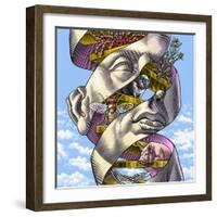 DNA In All Living Things, Artwork-Bill Sanderson-Framed Premium Photographic Print