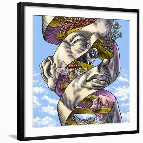 DNA In All Living Things, Artwork-Bill Sanderson-Framed Photographic Print