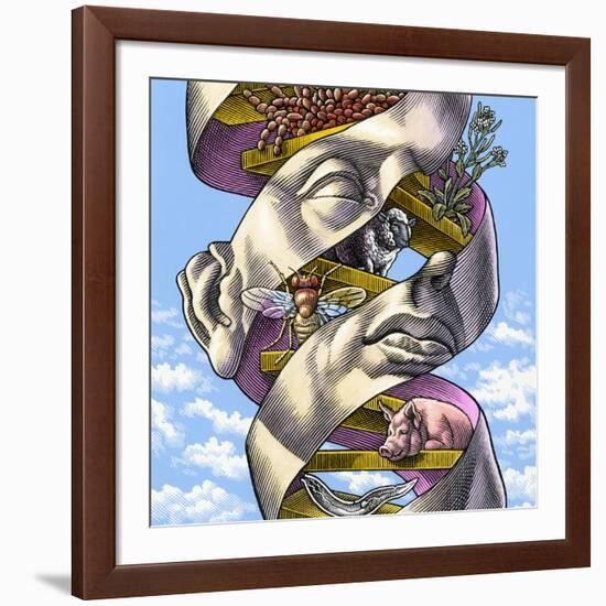 DNA In All Living Things, Artwork-Bill Sanderson-Framed Photographic Print