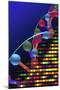 DNA Microarray And Double Helix-PASIEKA-Mounted Photographic Print