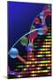 DNA Microarray And Double Helix-PASIEKA-Mounted Photographic Print