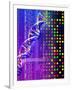 DNA Microarray And Double Helix-PASIEKA-Framed Photographic Print