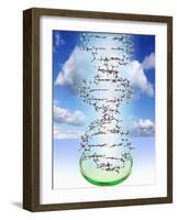 DNA Molecule And Petri Dish-Victor De Schwanberg-Framed Photographic Print