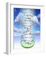 DNA Molecule And Petri Dish-Victor De Schwanberg-Framed Photographic Print