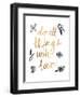 Do All Things with Love BW-Sara Zieve Miller-Framed Art Print