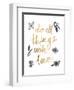 Do All Things with Love BW-Sara Zieve Miller-Framed Art Print