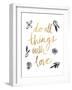 Do All Things with Love BW-Sara Zieve Miller-Framed Art Print