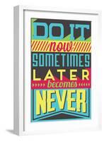 Do it Now-Vintage Vector Studio-Framed Art Print