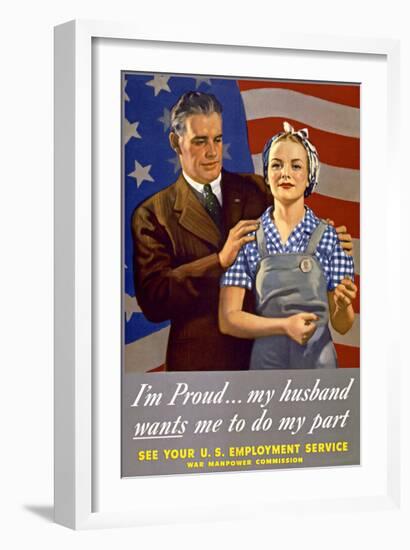 Do My Part, U.S. Labor Poster-null-Framed Giclee Print