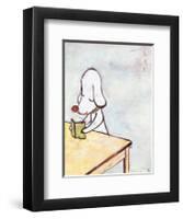 Do Not Disturb!, c.1996-Yoshitomo Nara-Framed Art Print