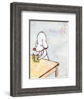 Do Not Disturb!, c.1996-Yoshitomo Nara-Framed Art Print