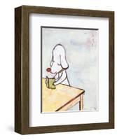 Do Not Disturb!, c.1996-Yoshitomo Nara-Framed Art Print