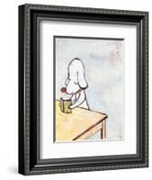 Do Not Disturb!, c.1996-Yoshitomo Nara-Framed Art Print