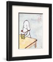 Do Not Disturb!, c.1996-Yoshitomo Nara-Framed Art Print