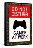 Do Not Disturb Gamer at Work Video PS3 Game Poster-null-Framed Stretched Canvas