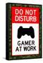 Do Not Disturb Gamer at Work Video PS3 Game Poster-null-Framed Stretched Canvas