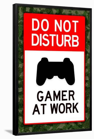 Do Not Disturb Gamer at Work Video PS3 Game Poster-null-Framed Poster