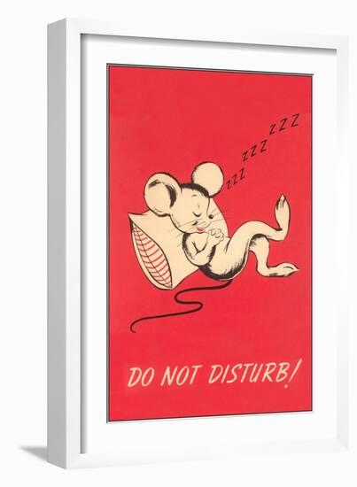 Do Not Disturb, Sleeping Mouse-null-Framed Giclee Print