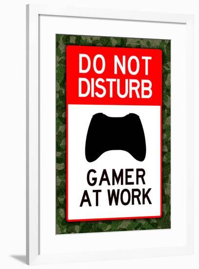 Do Not Disturb Xbox Gamer at Work Video Game-null-Framed Art Print