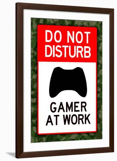 Do Not Disturb Xbox Gamer at Work Video Game-null-Framed Art Print