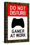 Do Not Disturb Xbox Gamer at Work-null-Stretched Canvas