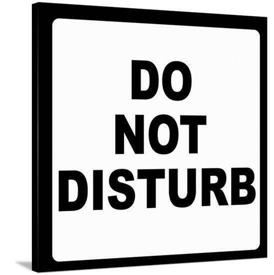 Do Not Disturb--Stretched Canvas