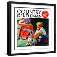 "Do Not Open Until Christmas," Country Gentleman Cover, December 1, 1934-Henry Hintermeister-Framed Giclee Print