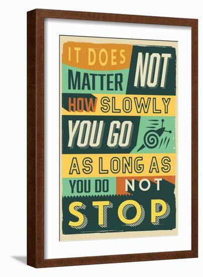 Do Not Stop-Vintage Vector Studio-Framed Art Print