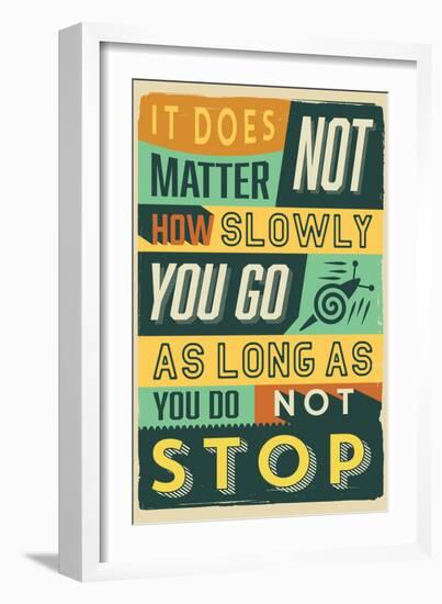 Do Not Stop-Vintage Vector Studio-Framed Art Print