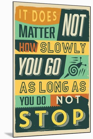 Do Not Stop-Vintage Vector Studio-Mounted Premium Giclee Print