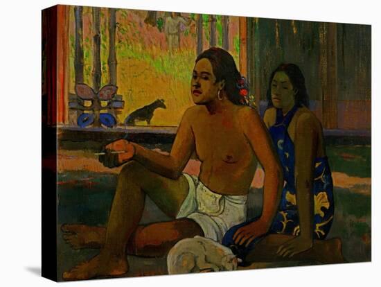 Do Not Work, Tahitians in a Room, 1896-Paul Gauguin-Stretched Canvas