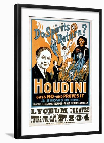 Do Spirits Return? Houdini Says No-null-Framed Art Print