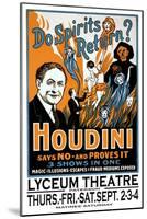 Do Spirits Return? Houdini Says No-null-Mounted Art Print