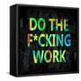 Do the Fcking Work in Color-Jamie MacDowell-Framed Stretched Canvas