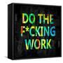 Do the Fcking Work in Color-Jamie MacDowell-Framed Stretched Canvas