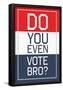 Do You Even Vote, Bro? (Red, White & Blue)-null-Framed Poster