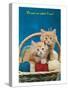 Do You See What I See? Kittens in Basket with Yarn-null-Stretched Canvas