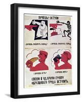 Do You Want to Join?', Rosta Window No.867, 1921 (Colour Litho)-Vladimir Mayakovsky-Framed Giclee Print